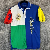 Ralph Lauren Polo Shirt Mens Small Loud Colorblock Spell Out Big Crest R... - £12.00 GBP