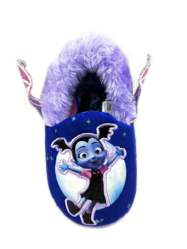 Disney Vampirina Girls Slippers House Shoes Size 7/8 Purple Pink NEW - $11.49