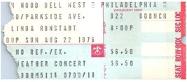 Linda Ronstadt Ticket Stub August 22 1976 Philadelphia Pennsylvania - £25.88 GBP