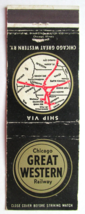 Chicago Great Western Railway - Route Map 20 Strike Matchbook Cover Matchcover - £1.59 GBP