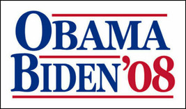 5&quot; Obama Biden 2008 Car Bumper Sticker Decal Vintage Look - £13.36 GBP