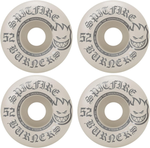 Skateboard Wheels Burners 52Mm 99A White/Silver - $1,192.41 MXN