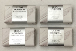 X 4~Bath &amp; Body Works Clear Horizon Shea Butter Cleansing Bar Soap bar Gift Mens - £19.22 GBP