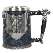 Game of Thrones Mug, King In The North, Resin and Steel Beer Cup - £22.04 GBP