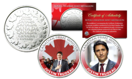 JUSTIN TRUDEAU Royal Canadian Mint Medallions 2-Coin Set  Canadian Prime... - £8.27 GBP