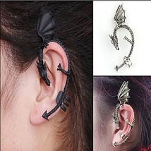 Gothic Punk Dragon Bite Ear Cuff Fashion Wrap Temptation Metal Clip Earr... - £0.78 GBP