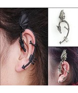 Gothic Punk Dragon Bite Ear Cuff Fashion Wrap Temptation Metal Clip Earr... - $18.37 MXN