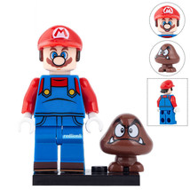 Mario with Goomba Mario Bros Custom Printed Lego Compatible Minifigure Bricks - £2.39 GBP