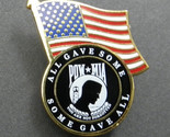 POW MIA USA FLAG LAPEL PIN BADGE 1.25 INCHES SOME GAVE ALL - £4.58 GBP