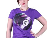 Famous Stars &amp; Straps Purple &amp; Black Juniors Disco Crew Tee Cotton T-Shirt - £9.02 GBP
