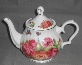 Grace&#39;s Teaware SANDRA&#39;S ROSE PATTERN 32 oz Porcelain Teapot NICE!!!! - £31.54 GBP