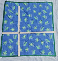 Baby Quilt Lap Quilt Frog Lilypad Gingham Polka Dots Reversible 45x30&quot; Handmade - £25.28 GBP