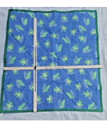 Baby Quilt Lap Quilt Frog Lilypad Gingham Polka Dots Reversible 45x30&quot; H... - £24.89 GBP