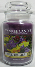 Yankee Candle Large Jar Candle 110-150 hrs 22 oz WILD PANSIES Floral w/extracts - £29.86 GBP