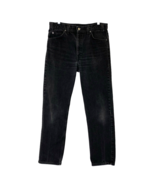 Levi&#39;s 505 Regular Fit Straight Leg Blue Jeans Mens size 34 x 30 Black D... - $26.99