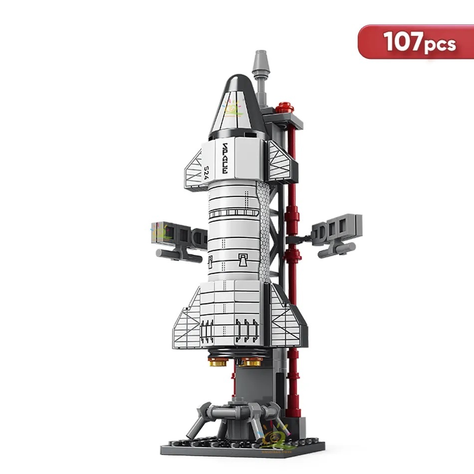 107 pcs Space Shuttle Launch Pad Building Block Set Realistic Rocket Mod... - $12.95