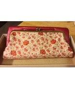Vintage Dopp Red Leather &amp; Tapestry Fold Wallet - $450.68 MXN