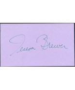 TERESA BREWER SIGNED 3X5 INDEX CARD SINGER MUSIC! RICOCHET I LOVE MICKEY... - £17.71 GBP