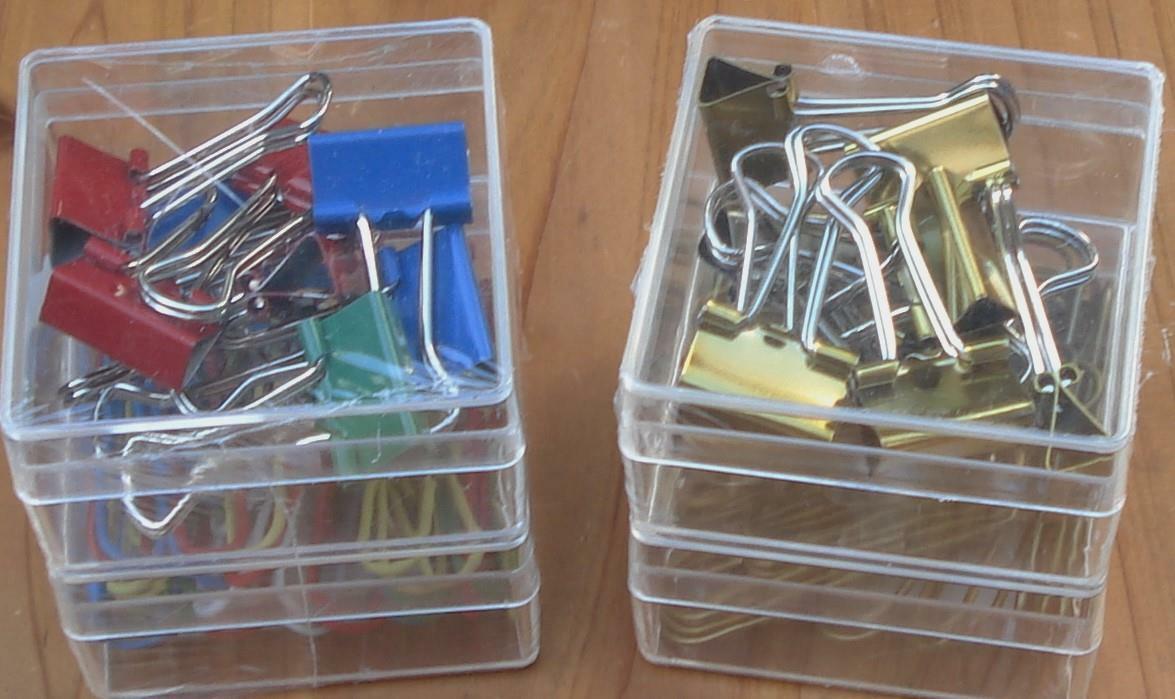 Staples Two Pack of Assorted Clips - CHOOSE FROM MULTI COLOR OR GOLD COL... - $4.99