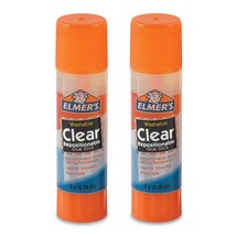 Elmer&#39;s Repositionable Clear Glue Sticks 2-Sticks/Pkg. - £13.36 GBP