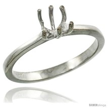 Size 8 - 14k White Gold Semi Mount (for 5.5mm Round Diamond) Engagement ... - £215.90 GBP