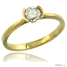 Size 8 - 14k Gold Semi Mount (for 5mm Round Diamond) Engagement Ring 1/1... - £183.45 GBP
