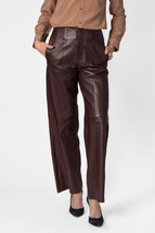 Forte Forte nappa leather trousers Burgundy - $744.37 CAD