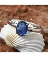 Tibetan Kyanite Plat. Over Sterling Silver Solitaire Ring (Sz 10) 2.25Ct... - £31.78 GBP