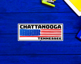 Chattanooga Tennessee Flag Patriotic Sticker 4&quot; x 1.5&quot; - £4.21 GBP