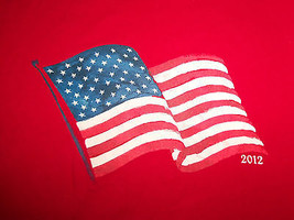 USA American Patriotic Flag 2012 Red Graphic Print T Shirt - M - $22.21