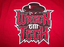 NCAA Texas Tech University Red Raiders &quot;Wreck &#39;Em&quot; Red Graphic Print T Shirt L - £13.60 GBP