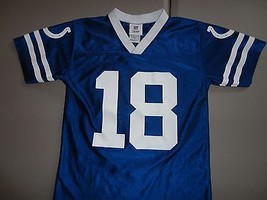 NFL Equipment Indianapolis Colts #18 Peyton Manning Blue Youth M (8-10) Jersey - £12.11 GBP