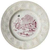 Antique 19th Century Staffordshire Don&#39;t You Wish Child&#39;s Plate Transfer... - €43,42 EUR