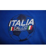 Blue Italia Calcio Internazionale Soccer T Shirt XL Free US Shipping - £16.67 GBP