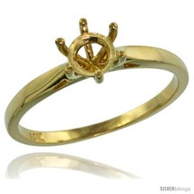 Size 5 - 14k Gold Semi Mount (for 5mm Round Diamond) Engagement Ring 1/1... - $274.47