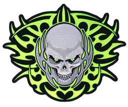 Jumbo Tribal Skull Head Motorcycle Patch JBP30 Jacket Biker 11 1/2&quot; X 9&quot; - £18.94 GBP