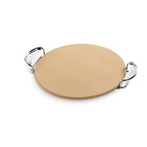 Weber Gourmet BBQ System Pizza Stone with Carry Rack,16.7&quot; Long,Beige - $81.99