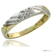 Size 6.5 - 10k Yellow Gold Ladies&#39; Diamond Wedding Band, 1/8 in wide -Style  - £165.27 GBP