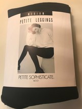 Vtg Black Leggings Medium Petite Sophisticate &amp; Co.Yoga Aerobics Grunge ... - $16.10