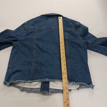 CAVALINI Denim Collection DJK196M Women’s Blue Crop Frayed Jacket Size Small image 9