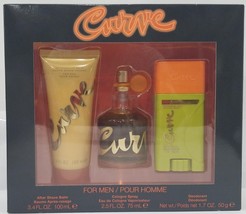 Curve Cologne 3 Piece Gift Set for Men, Deodorant, Aftershave Balm &amp; Col... - £23.45 GBP