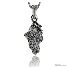 Sterling Silver Yorkshire Terrier Dog Pendant -Style  - £40.22 GBP
