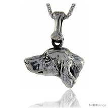 Sterling Silver Fox Hound Dog Pendant -Style  - £17.73 GBP