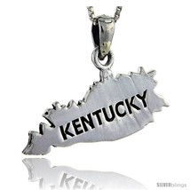 Sterling Silver Kentucky State Map Pendant, 1 in  - £46.00 GBP