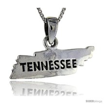 Sterling Silver Tennessee State Map Pendant, 5/8 in  - £36.49 GBP