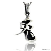 Sterling Silver Chinese Character for the Year of the RABBIT Horoscope C... - £49.01 GBP