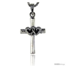 Sterling silver st. valentine cross pendant 1 18 in tall thumb200