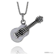 Sterling Silver Guitar Pendant, 1 1/4  - £46.42 GBP