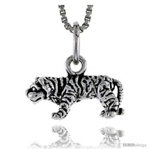 Sterling Silver Tiger Pendant, 1/2 in  - £34.85 GBP