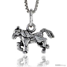 Sterling Silver Running Horse Pendant, 5/8 in  - £32.39 GBP
